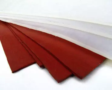 Silicone Rubber - Red - White